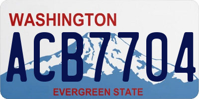 WA license plate ACB7704