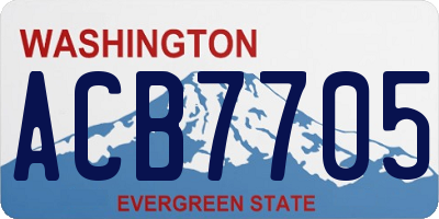 WA license plate ACB7705