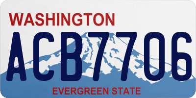 WA license plate ACB7706