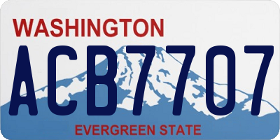 WA license plate ACB7707