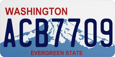 WA license plate ACB7709