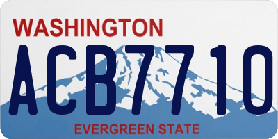 WA license plate ACB7710