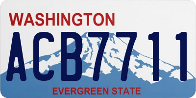 WA license plate ACB7711