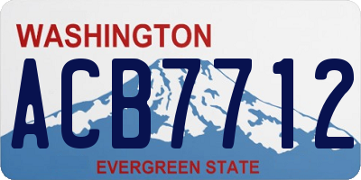WA license plate ACB7712