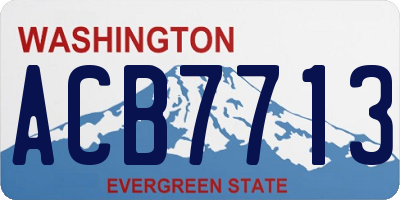 WA license plate ACB7713