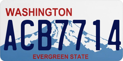 WA license plate ACB7714