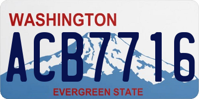 WA license plate ACB7716