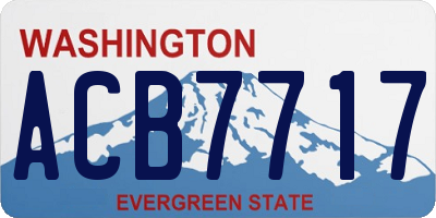 WA license plate ACB7717