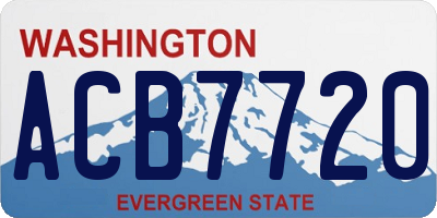 WA license plate ACB7720