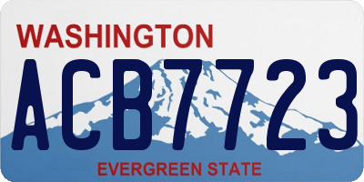 WA license plate ACB7723
