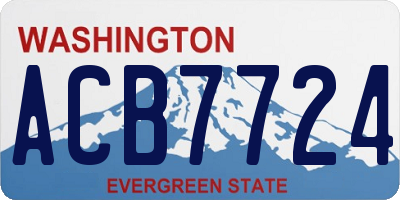 WA license plate ACB7724