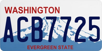 WA license plate ACB7725