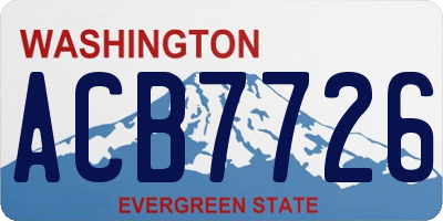 WA license plate ACB7726
