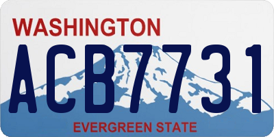 WA license plate ACB7731