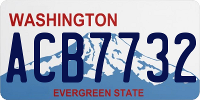 WA license plate ACB7732