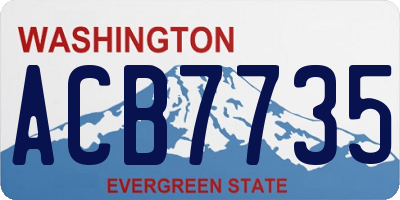 WA license plate ACB7735