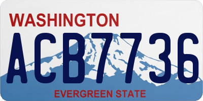 WA license plate ACB7736