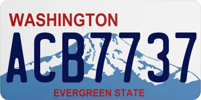 WA license plate ACB7737
