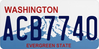 WA license plate ACB7740