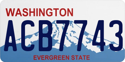 WA license plate ACB7743
