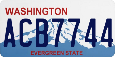 WA license plate ACB7744