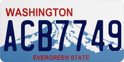 WA license plate ACB7749