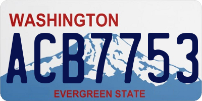 WA license plate ACB7753