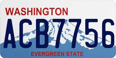 WA license plate ACB7756