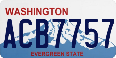 WA license plate ACB7757