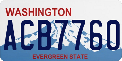 WA license plate ACB7760
