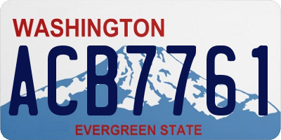 WA license plate ACB7761