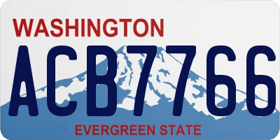 WA license plate ACB7766