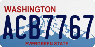 WA license plate ACB7767