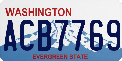 WA license plate ACB7769