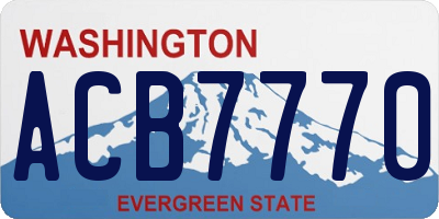 WA license plate ACB7770