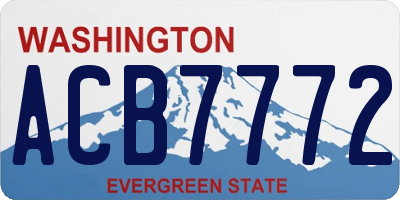 WA license plate ACB7772
