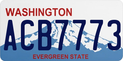 WA license plate ACB7773