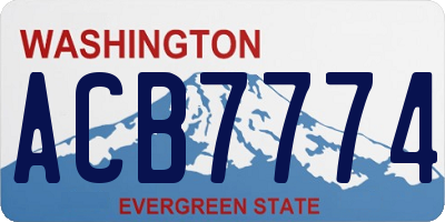WA license plate ACB7774