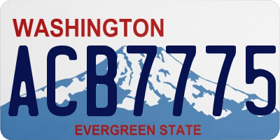 WA license plate ACB7775