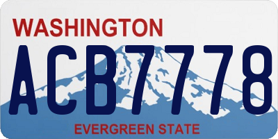 WA license plate ACB7778