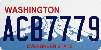 WA license plate ACB7779