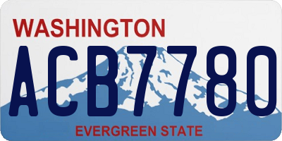 WA license plate ACB7780
