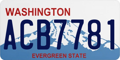 WA license plate ACB7781