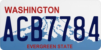 WA license plate ACB7784