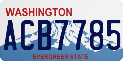 WA license plate ACB7785