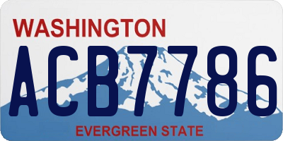 WA license plate ACB7786