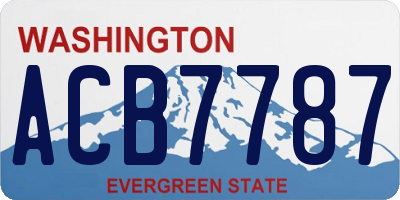 WA license plate ACB7787