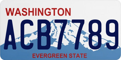 WA license plate ACB7789