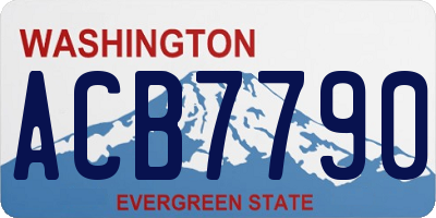 WA license plate ACB7790