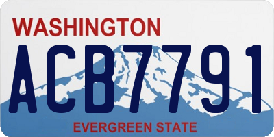 WA license plate ACB7791